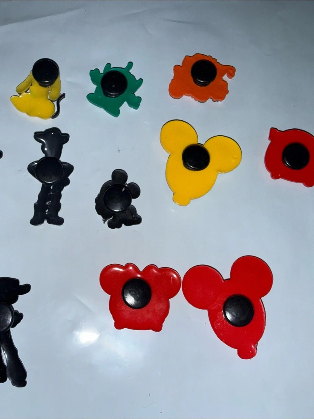 Disney Character Shoe Charms in Red, Yellow, Black, Blue, Green, Orange A25-2